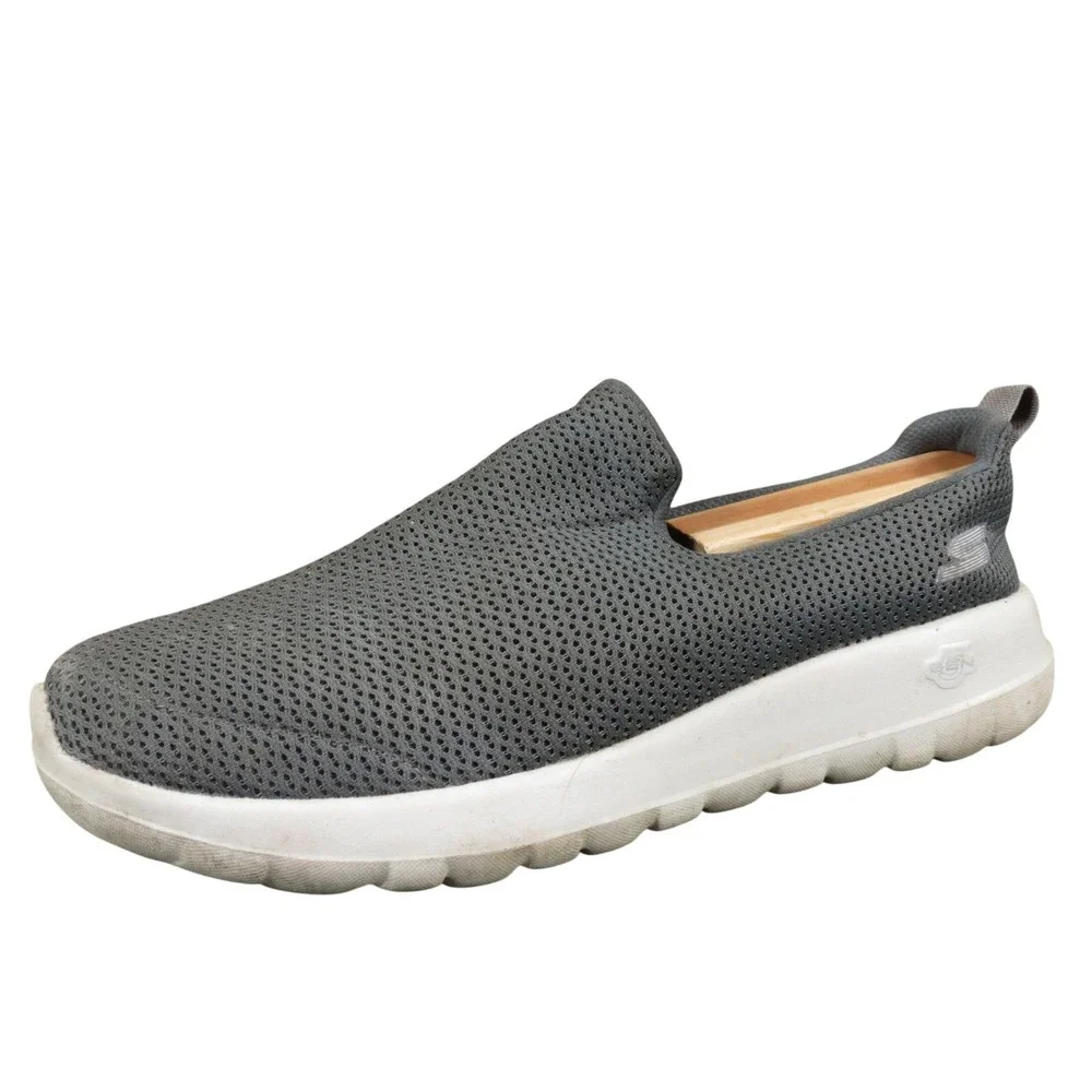 Skechers GOwalk Joy Mens 10.5 Extra Wide Charcoal Gray Textile Slip On Sneakers